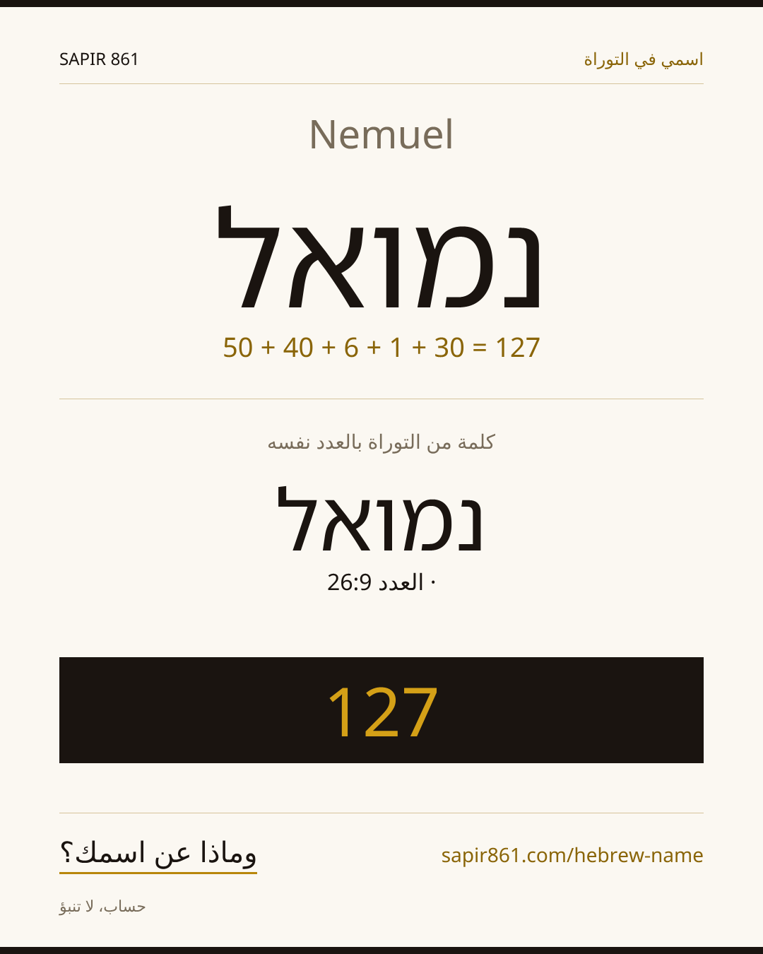 Nemuel — נמואל