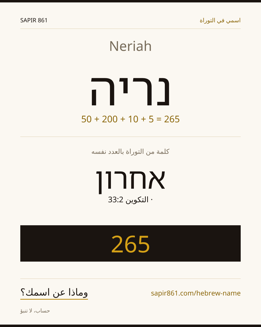 Neriah — נריה