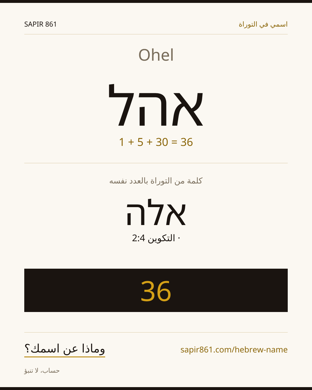 Ohel — אהל