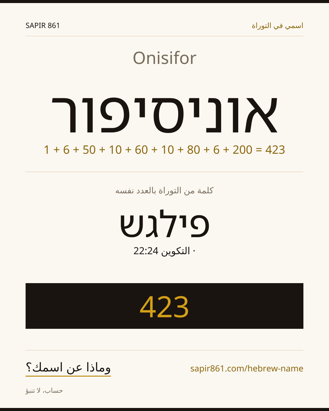 Onisifor — אוניסיפור