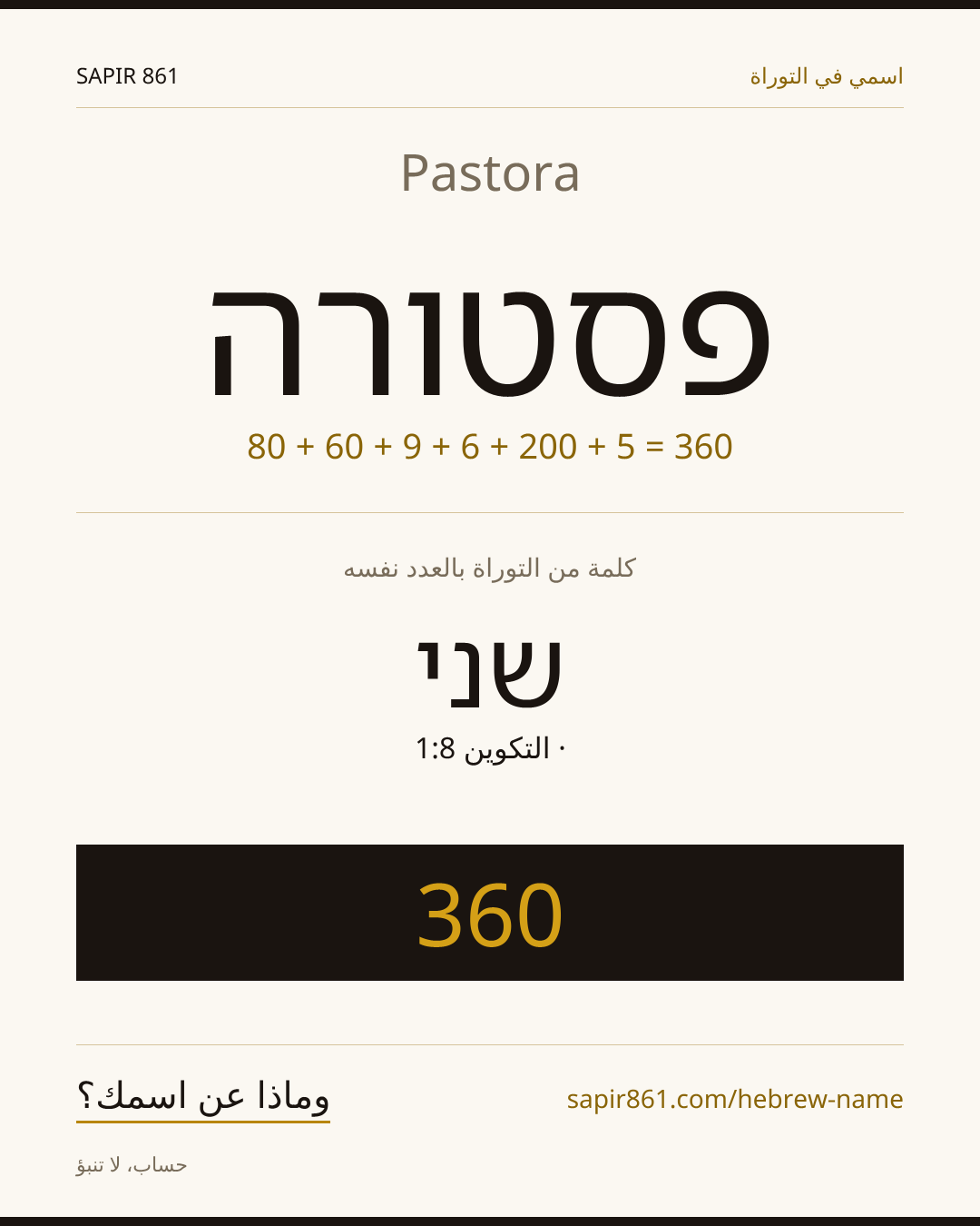 Pastora — פסטורה
