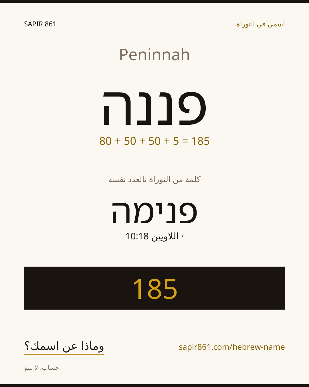 Peninnah — פננה