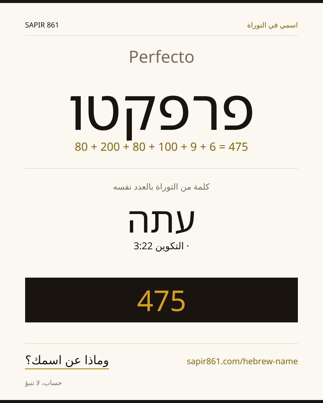 Perfecto — פרפקטו