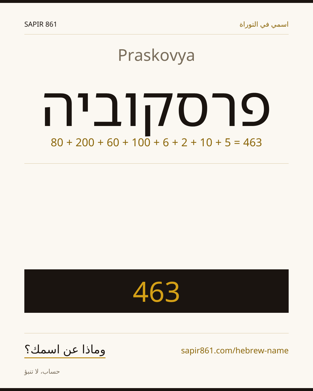 Praskovya — פרסקוביה
