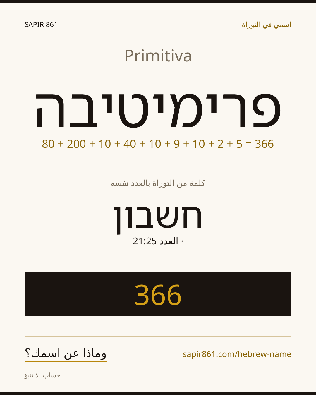 Primitiva — פרימיטיבה
