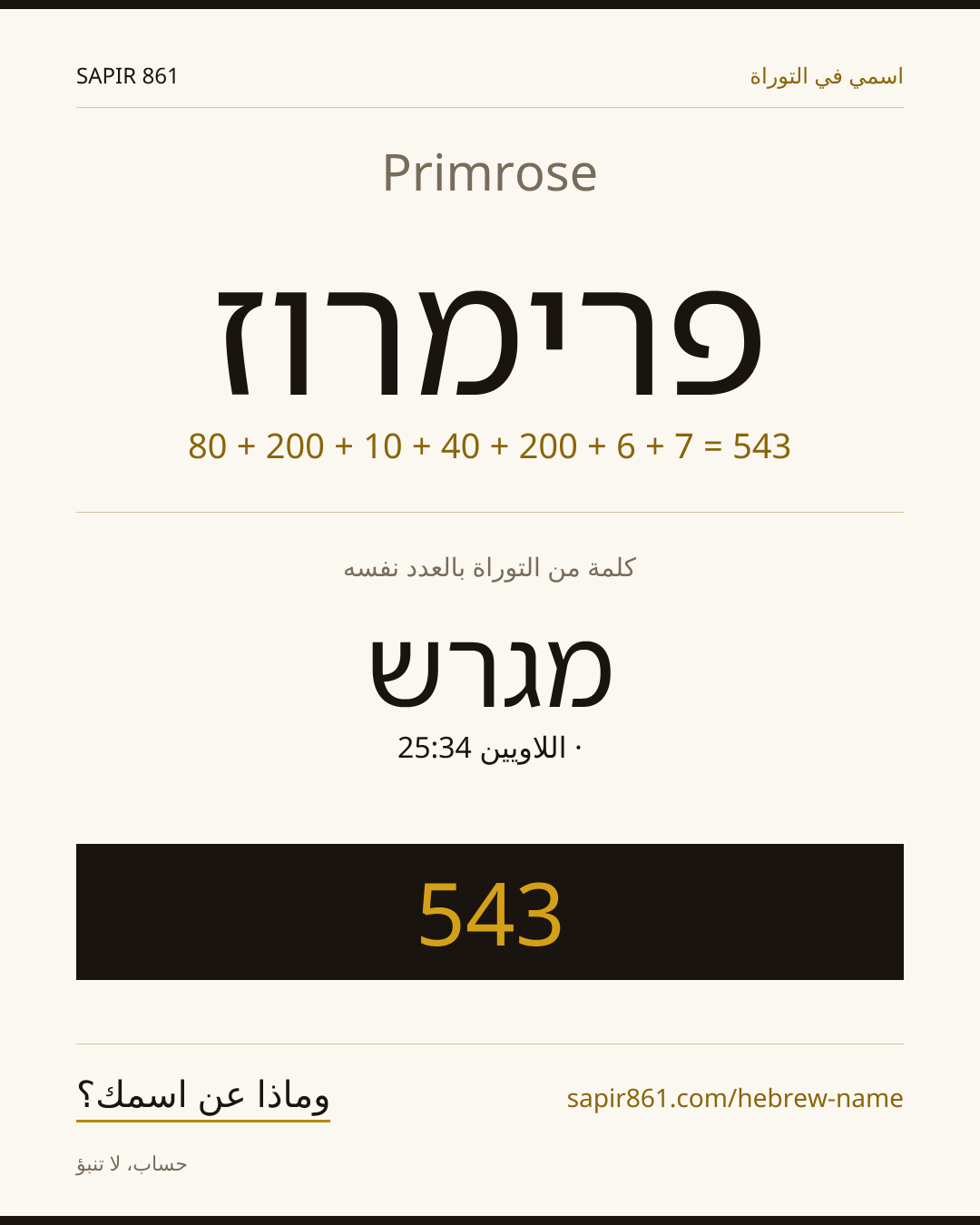 Primrose — פרימרוז