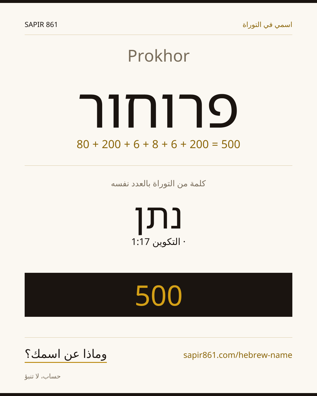 Prokhor — פרוחור