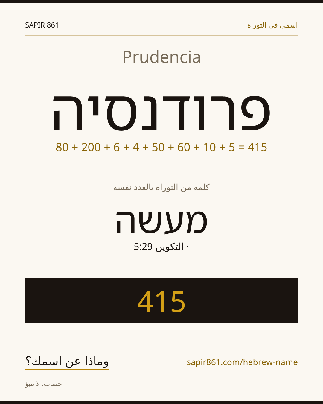 Prudencia — פרודנסיה