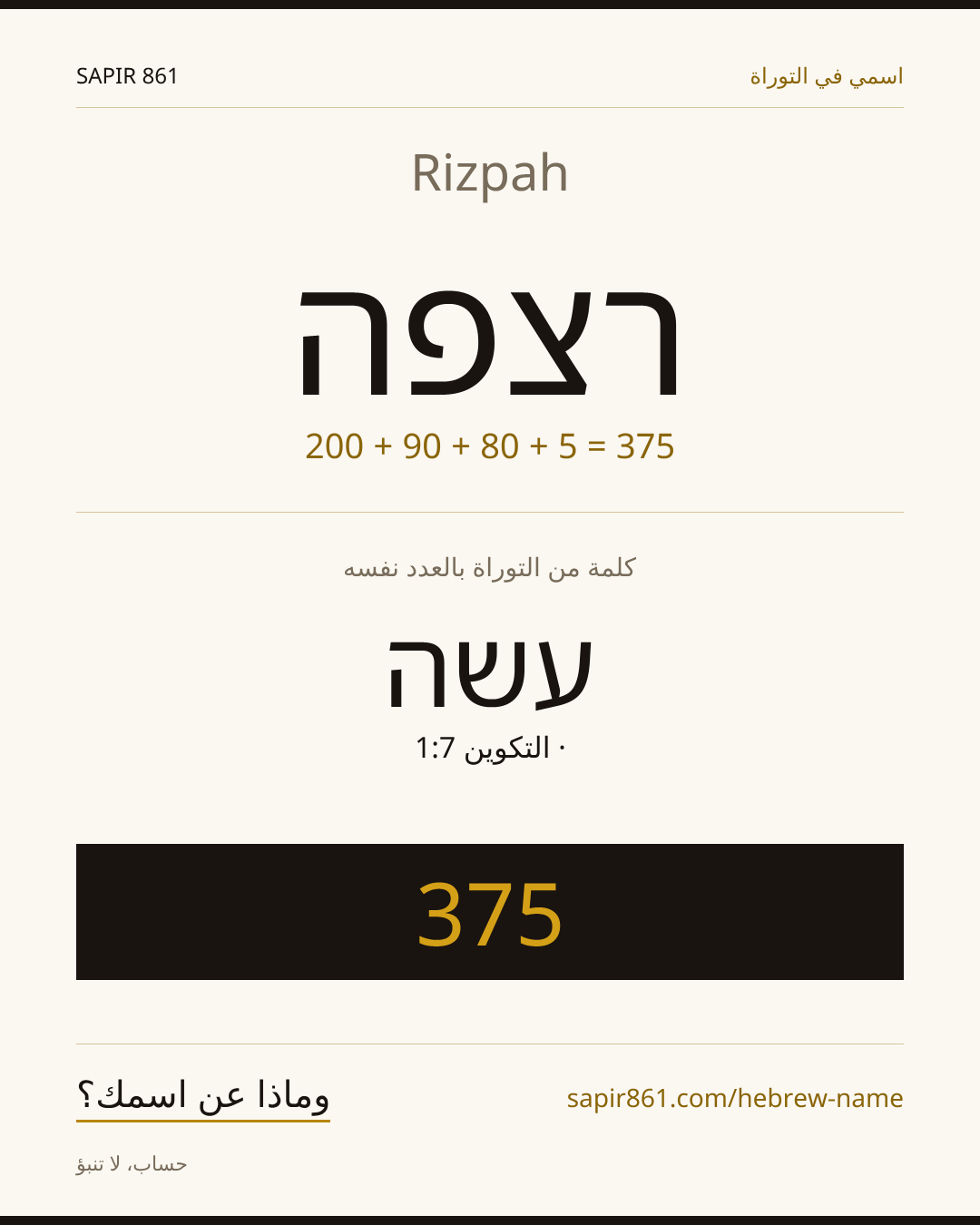 Rizpah — רצפה