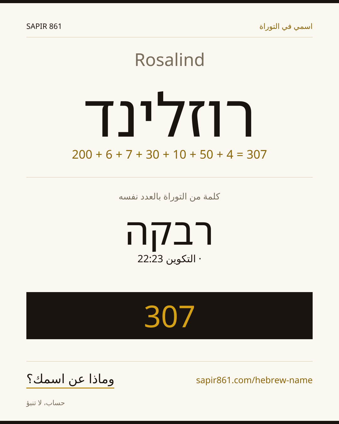 Rosalind — רוזלינד