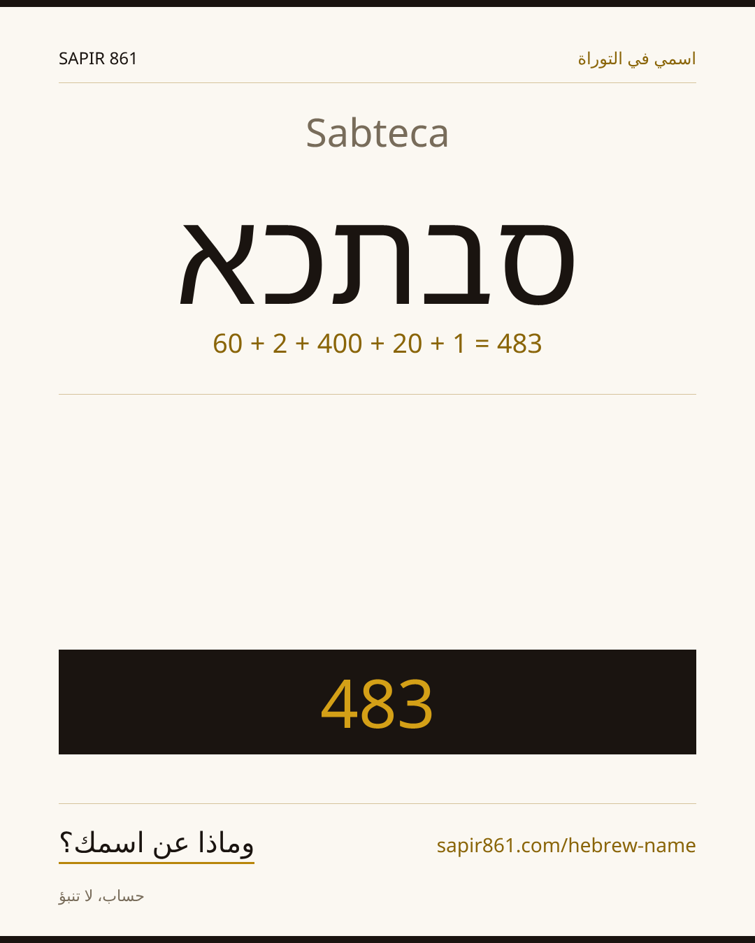 Sabteca — סבתכא