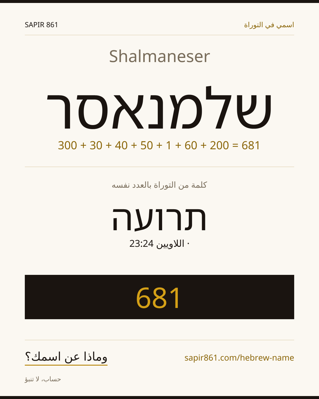 Shalmaneser — שלמנאסר