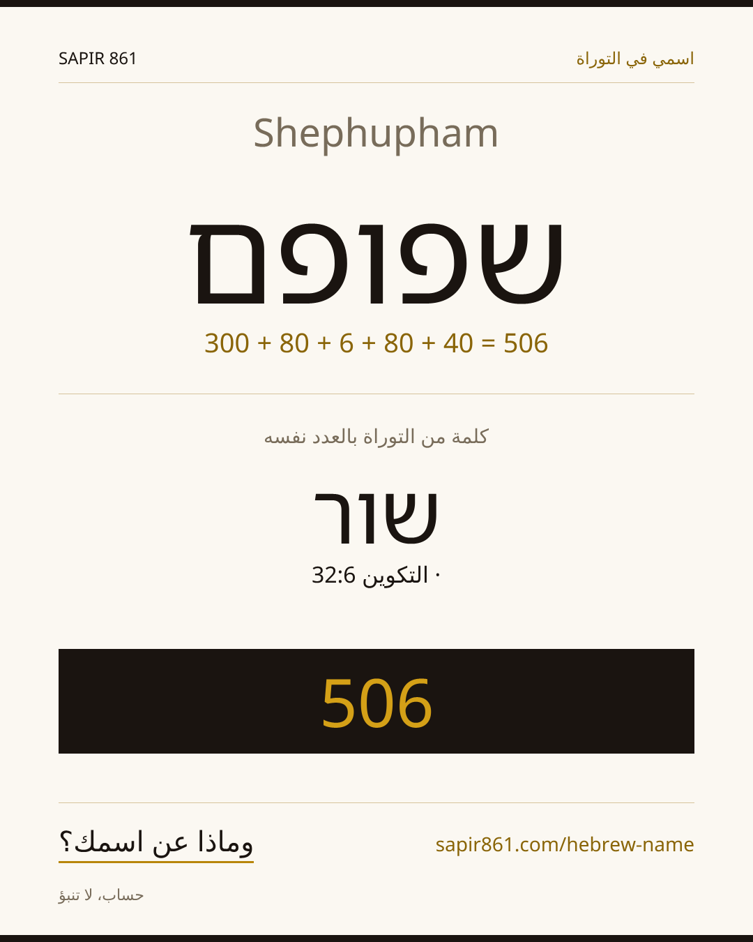 Shephupham — שפופם
