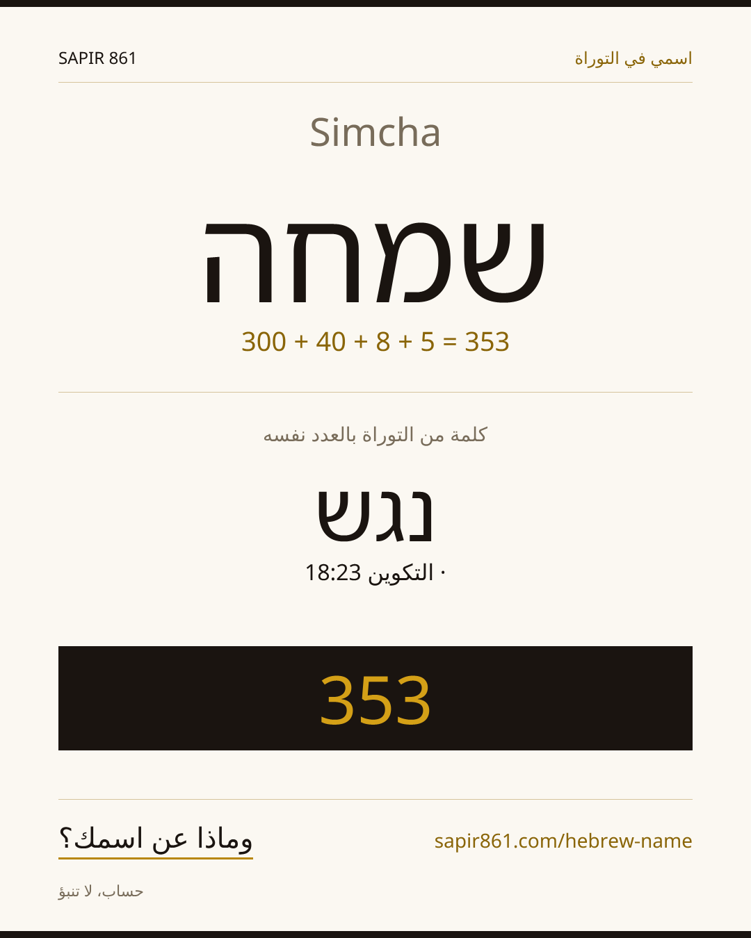 Simcha — שמחה