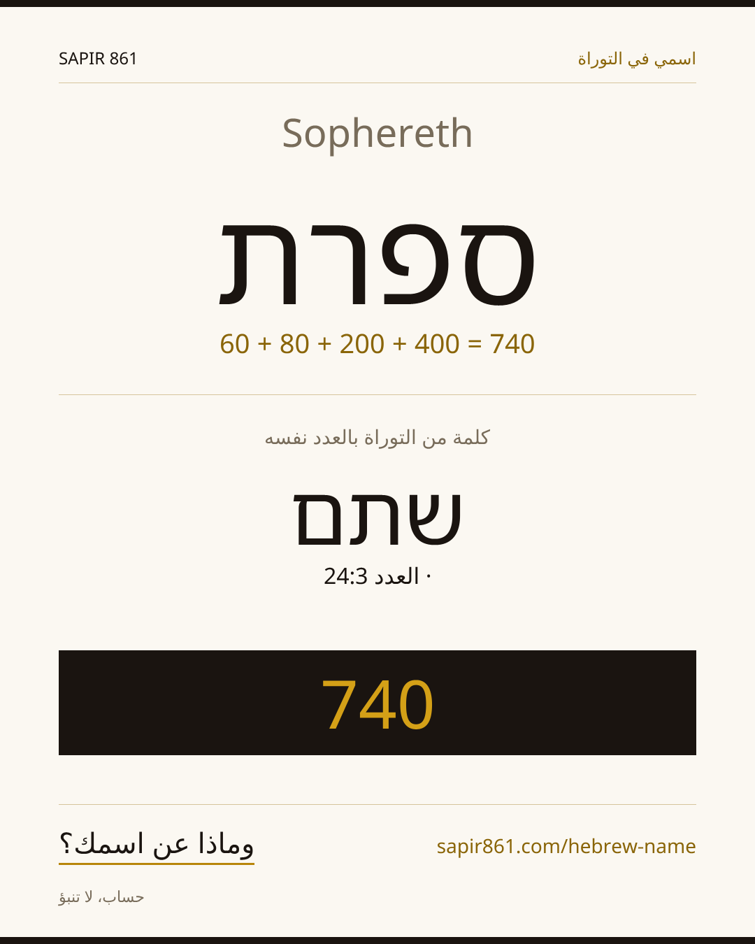 Sophereth — ספרת