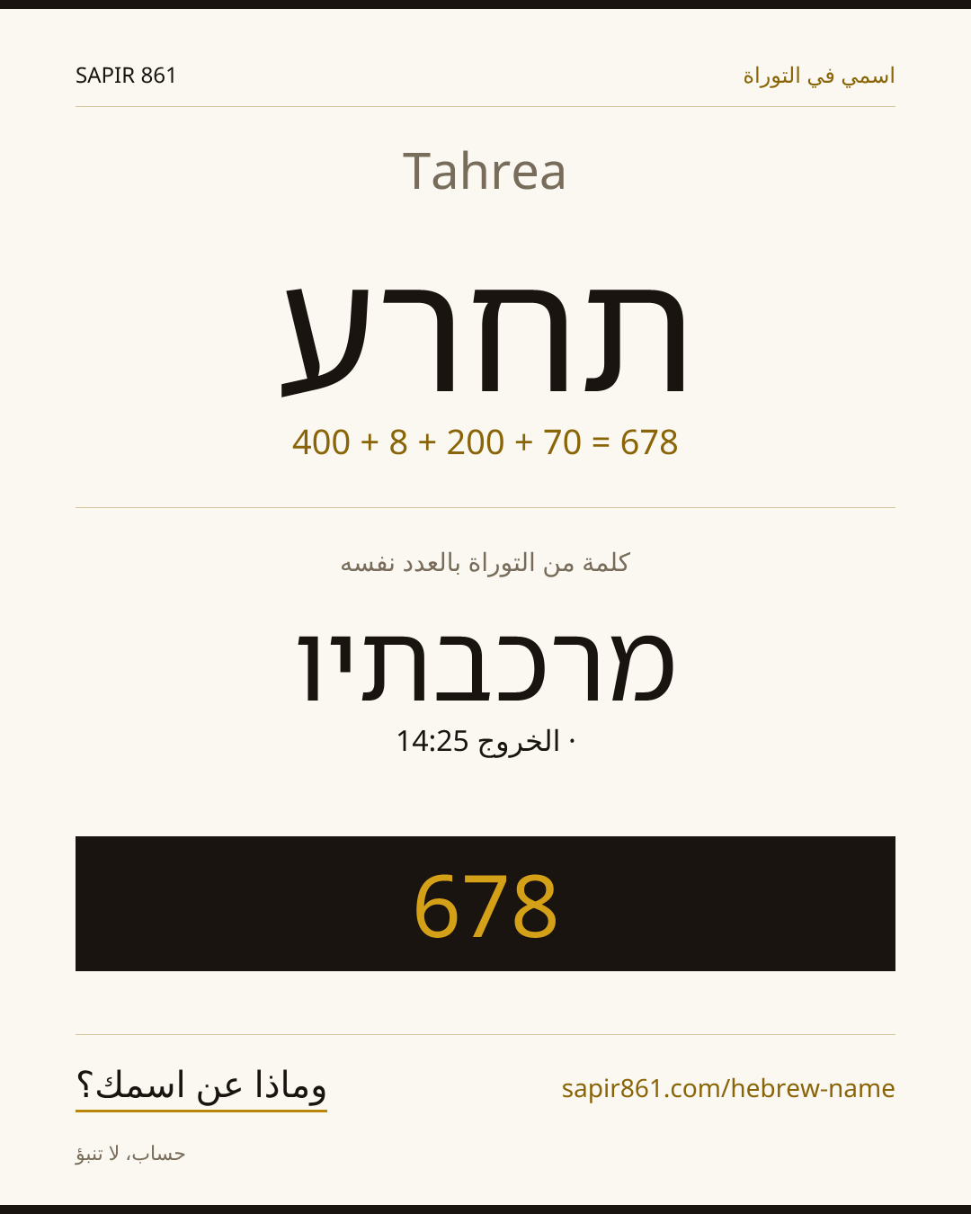 Tahrea — תחרע