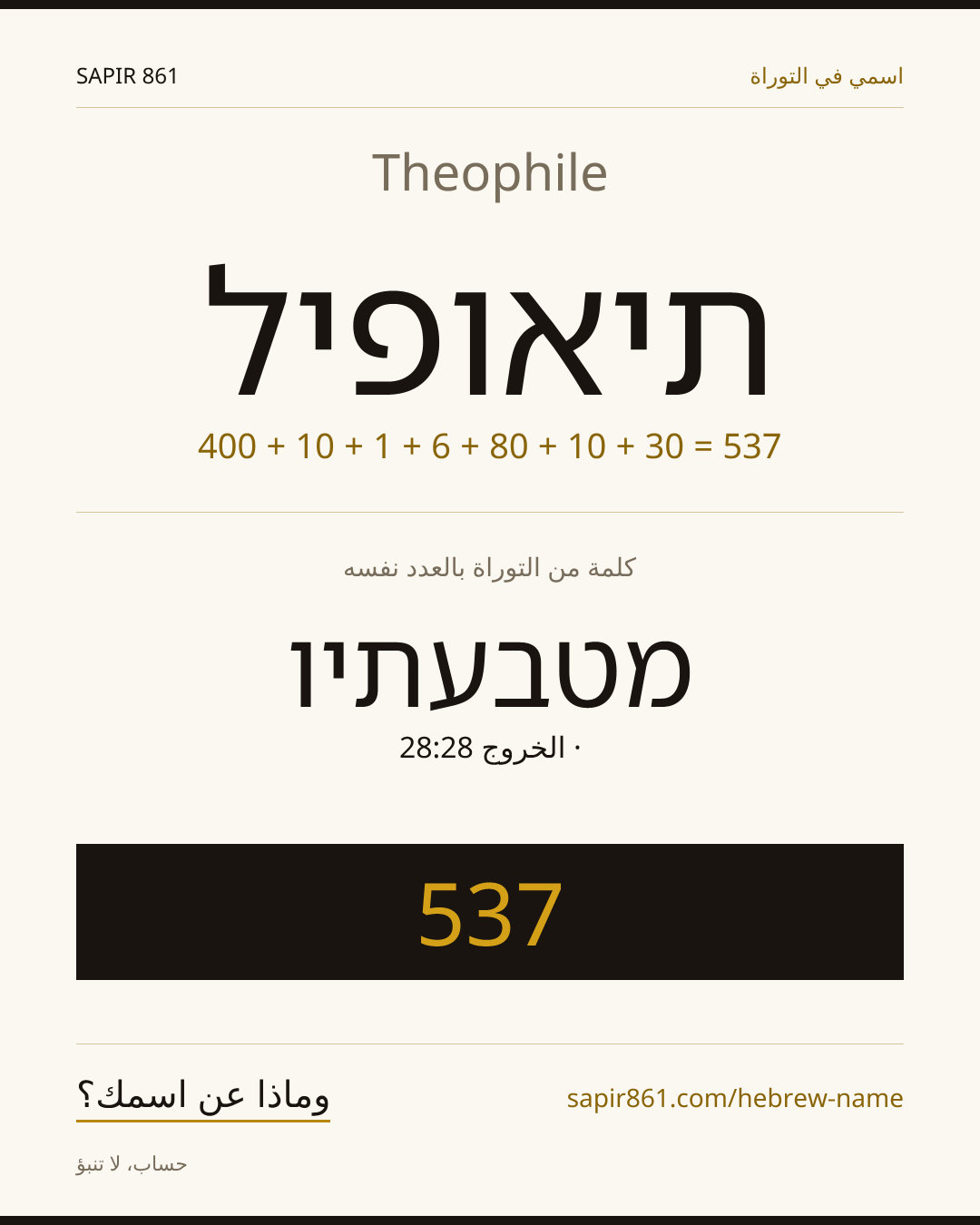 Theophile — תיאופיל