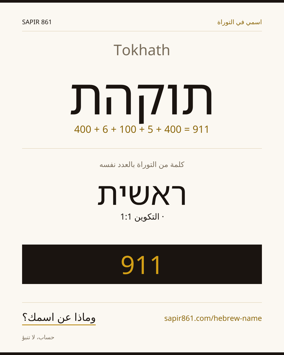 Tokhath — תוקהת