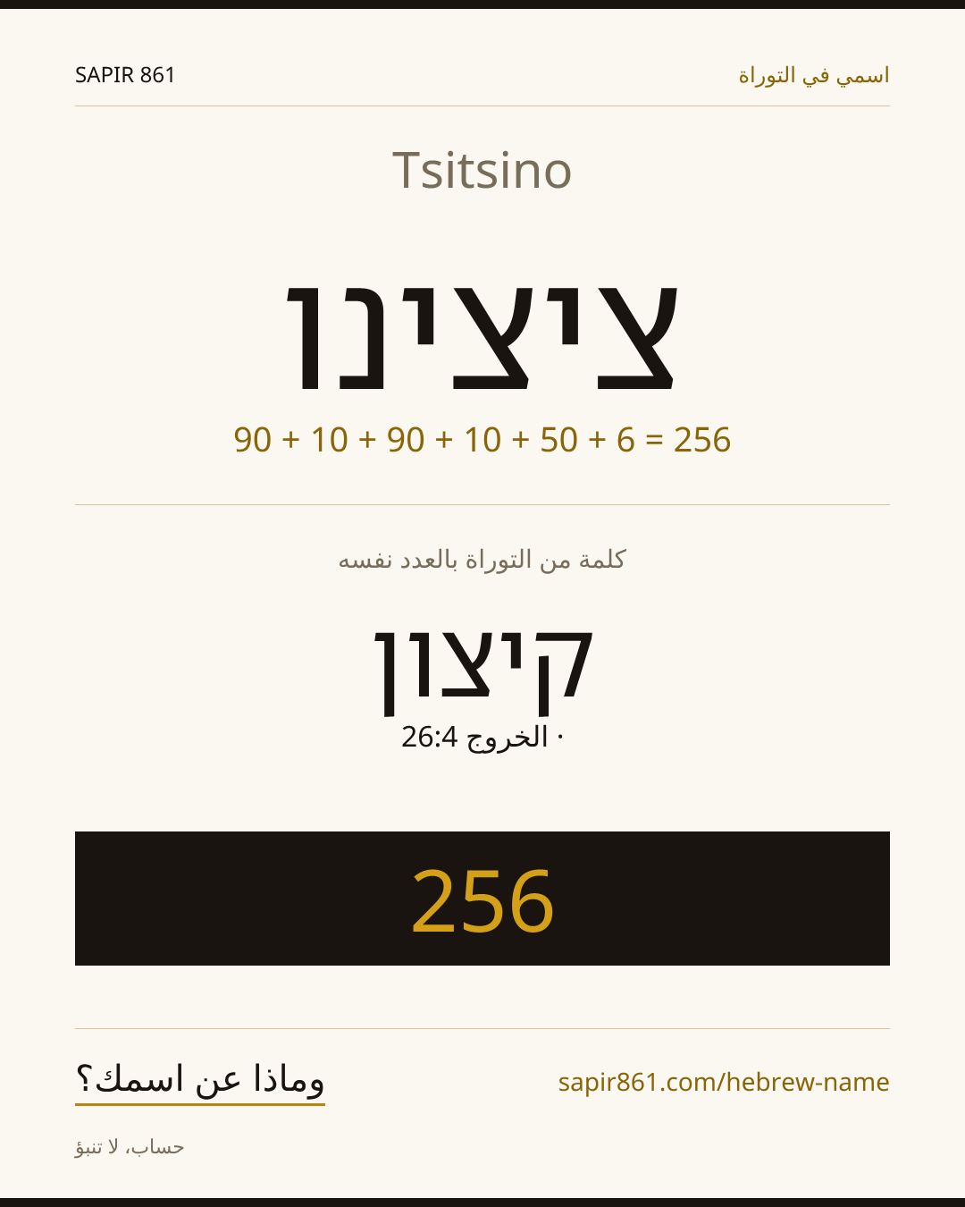 Tsitsino — ציצינו