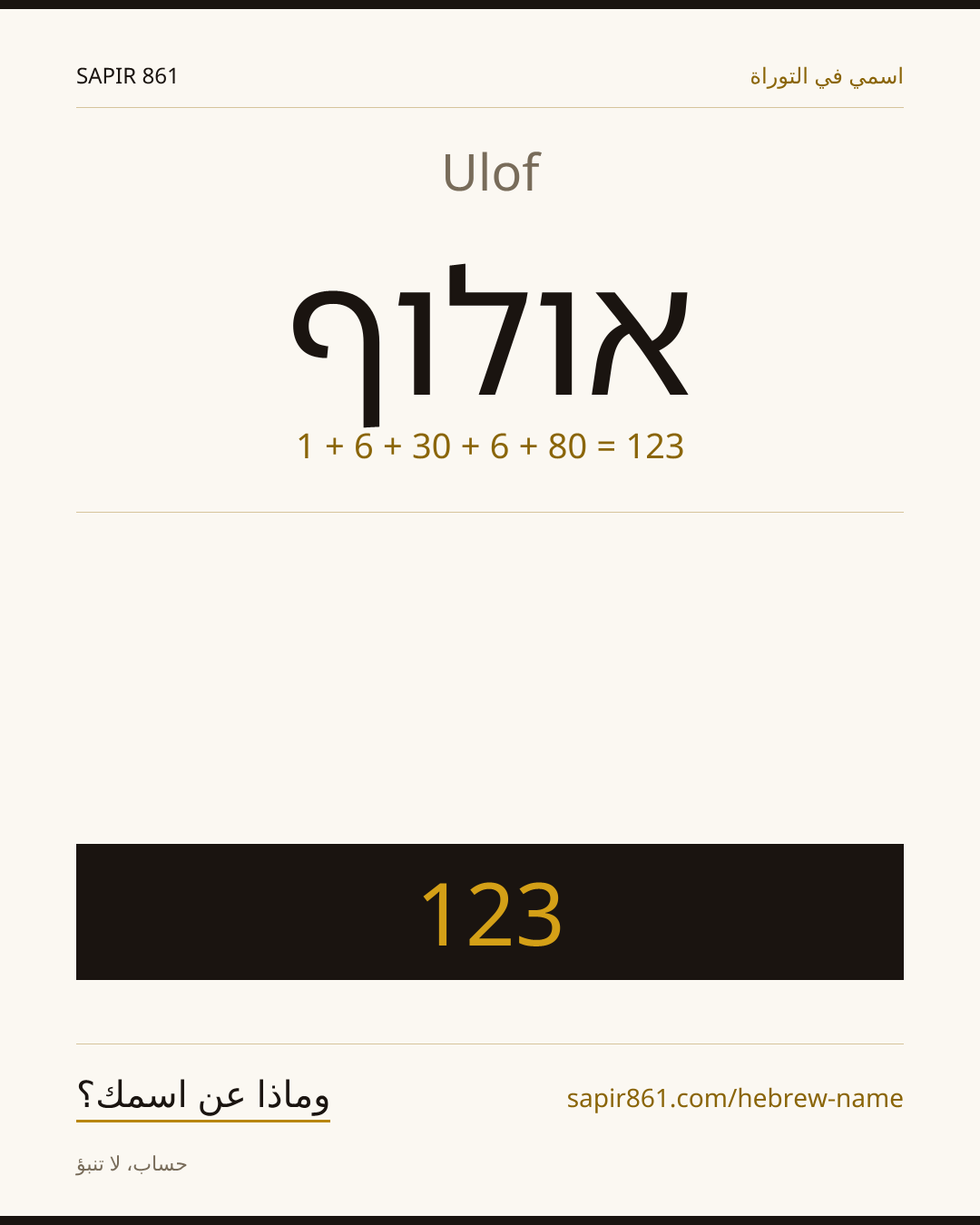 Ulof — אולוף