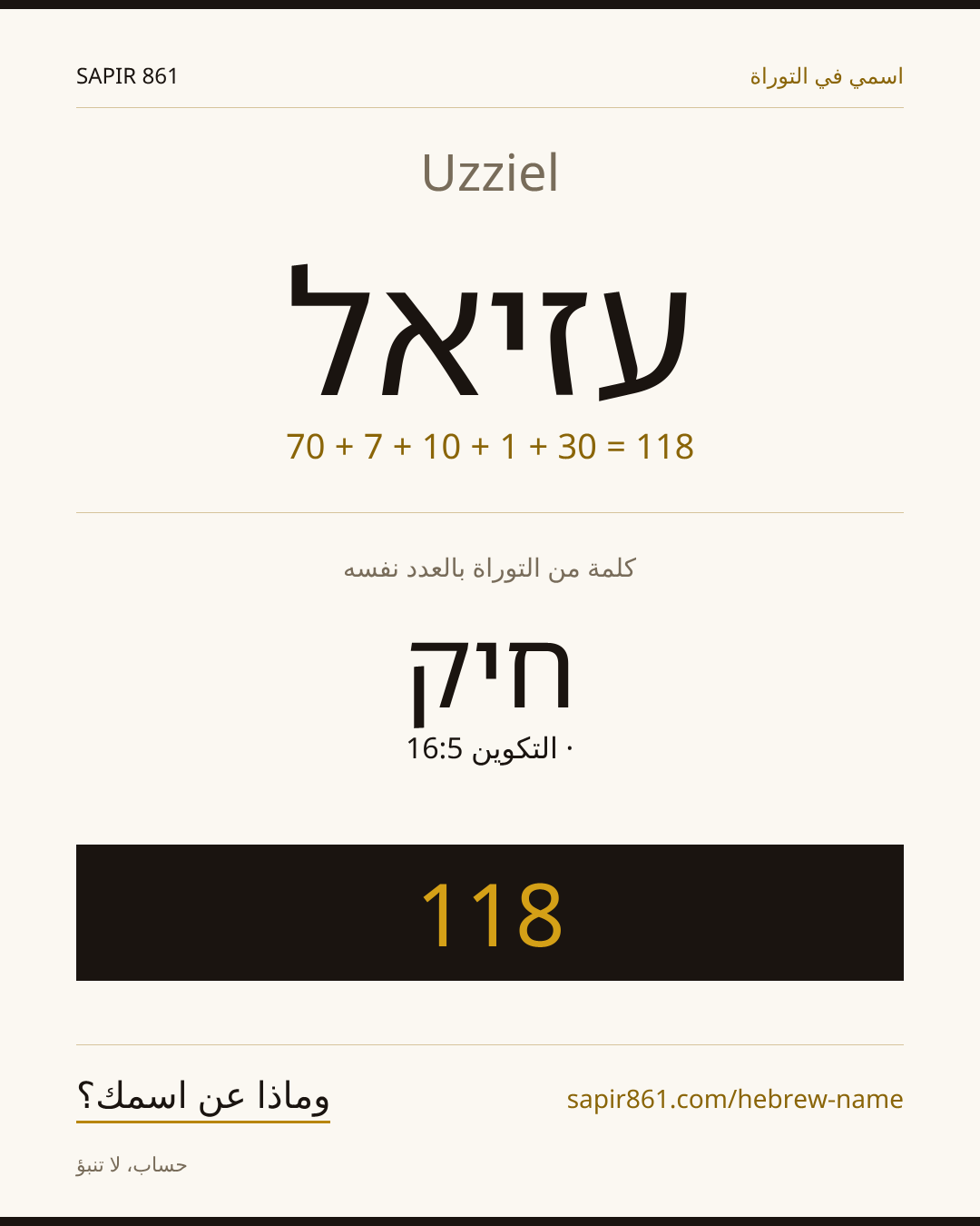 Uzziel — עזיאל