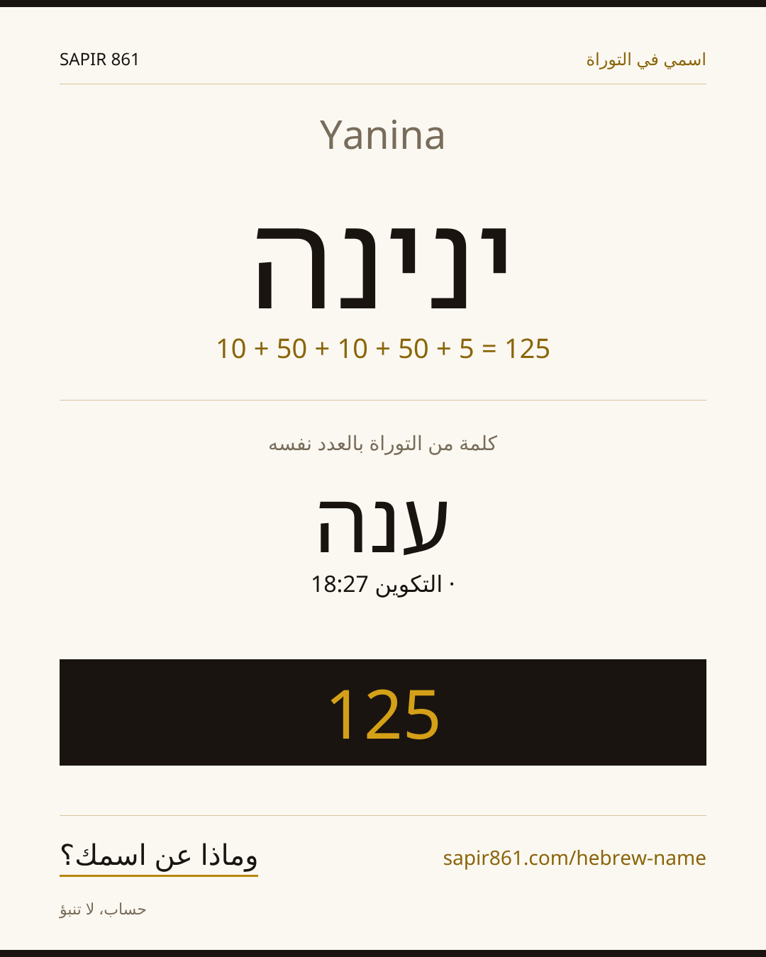 Yanina — ינינה