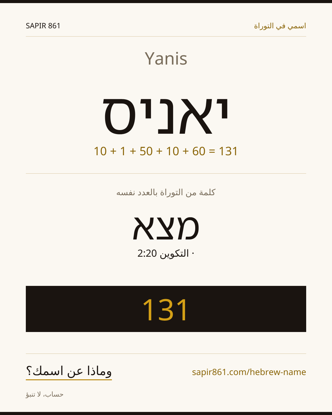 Yanis — יאניס