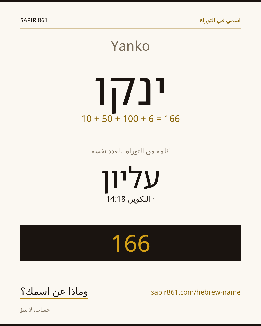 Yanko — ינקו