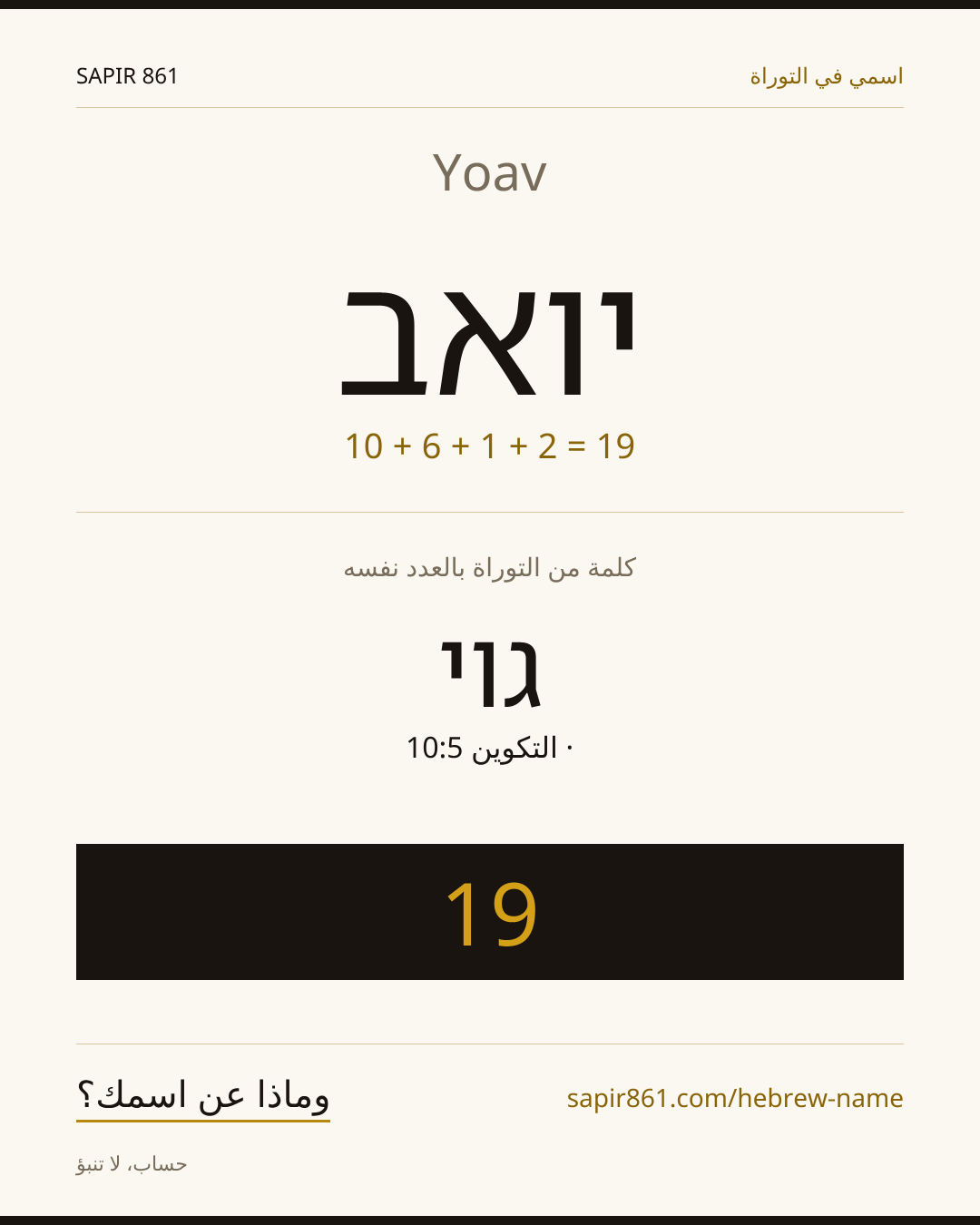 Yoav — יואב