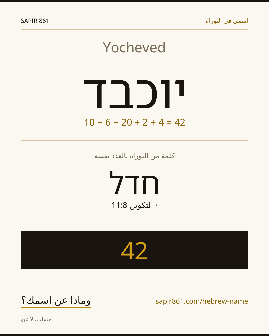 Yocheved — יוכבד