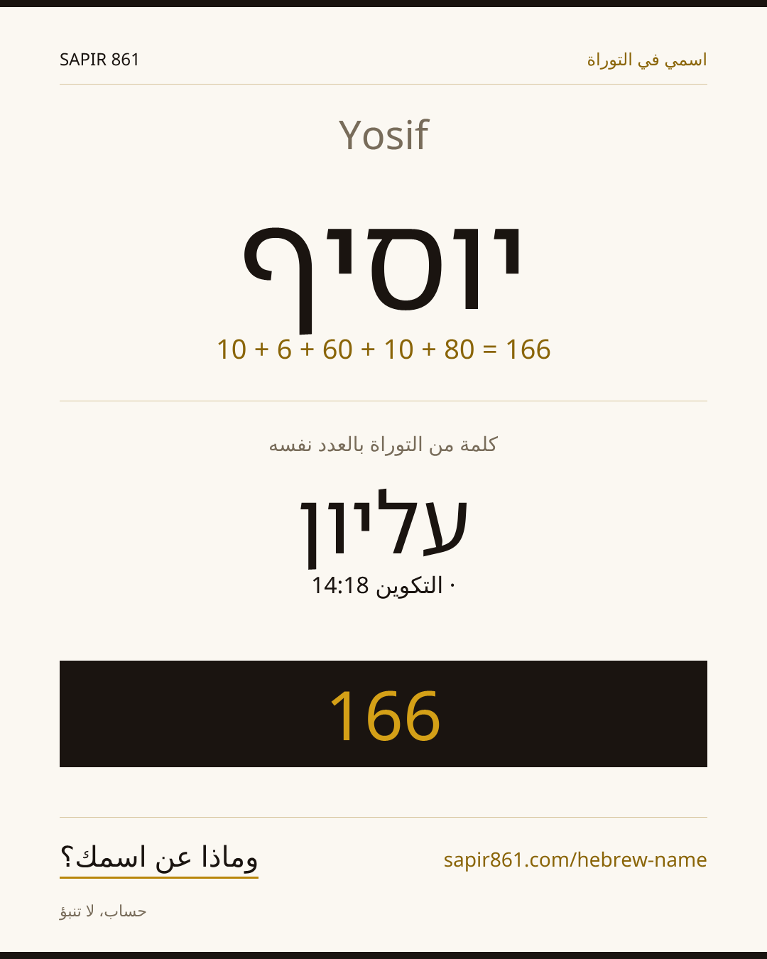 Yosif — יוסיף