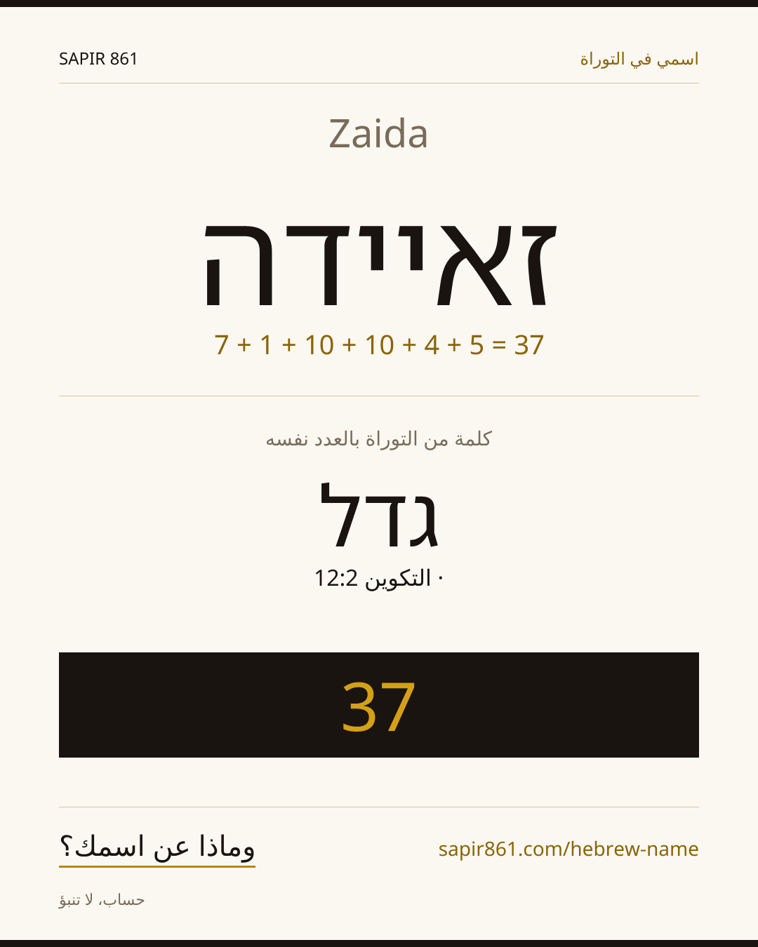 Zaida — זאיידה