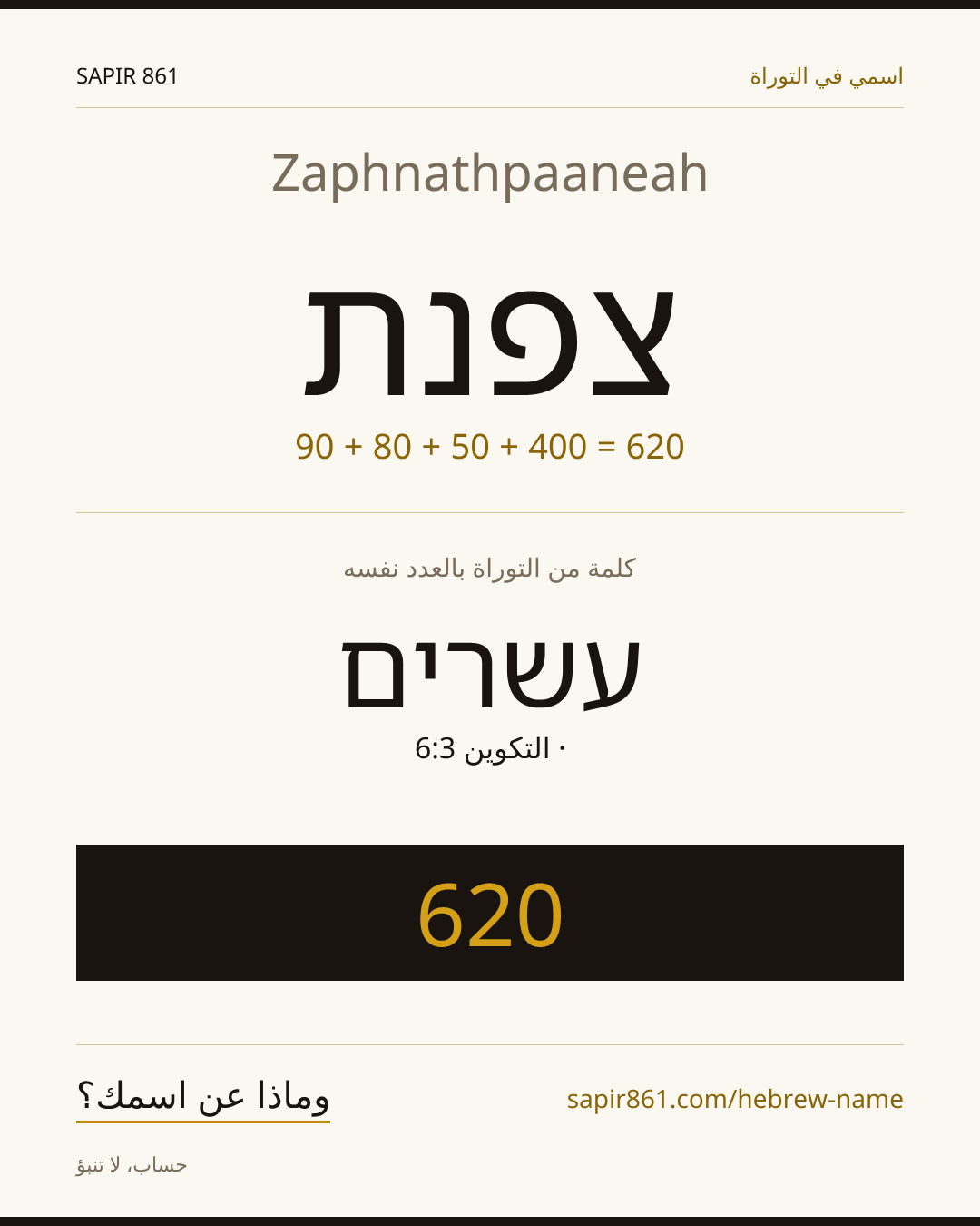 Zaphnathpaaneah — צפנת