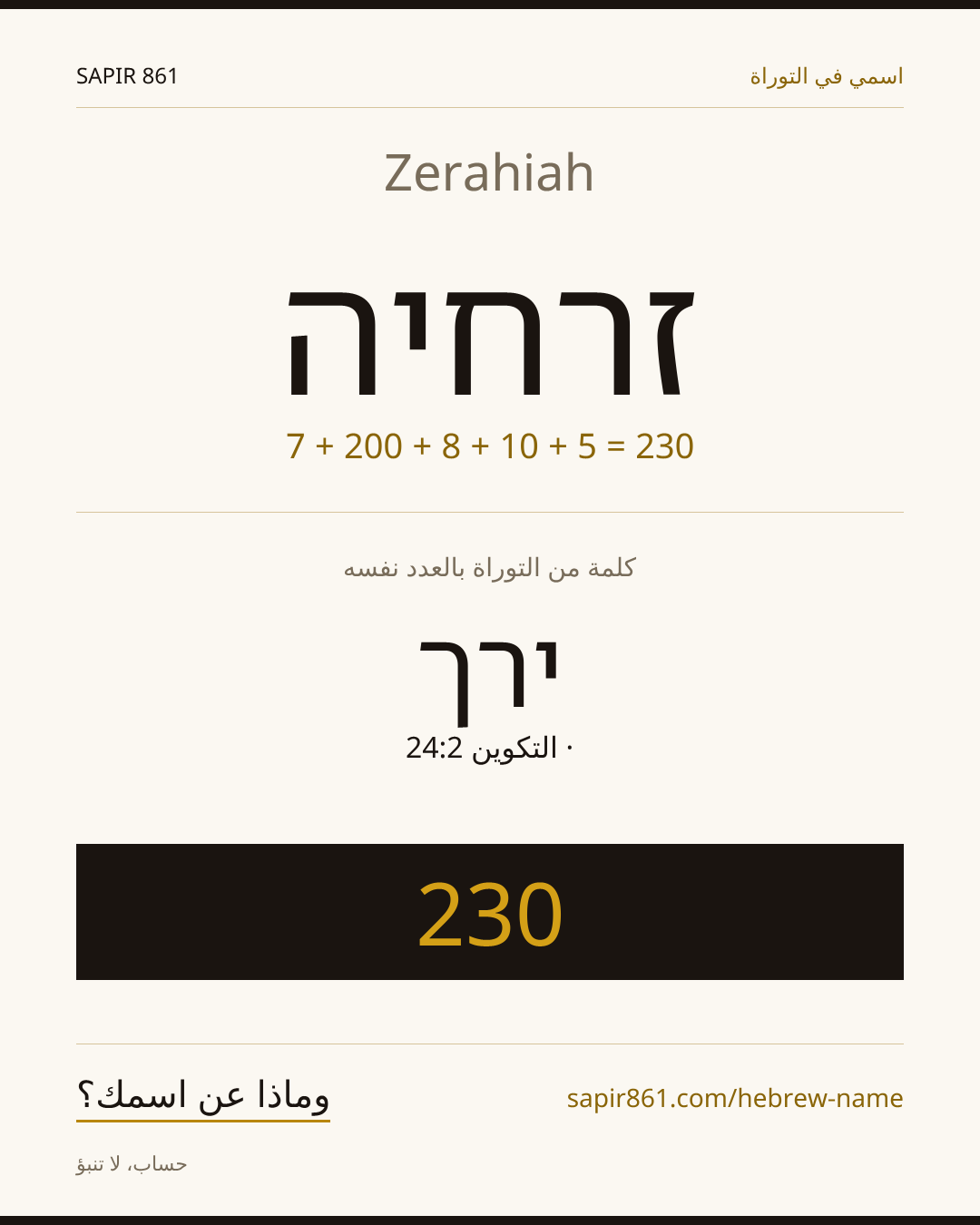 Zerahiah — זרחיה
