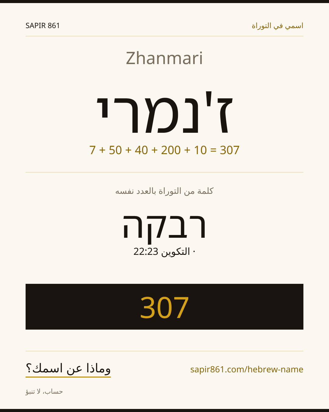 Zhanmari — ז'נמרי