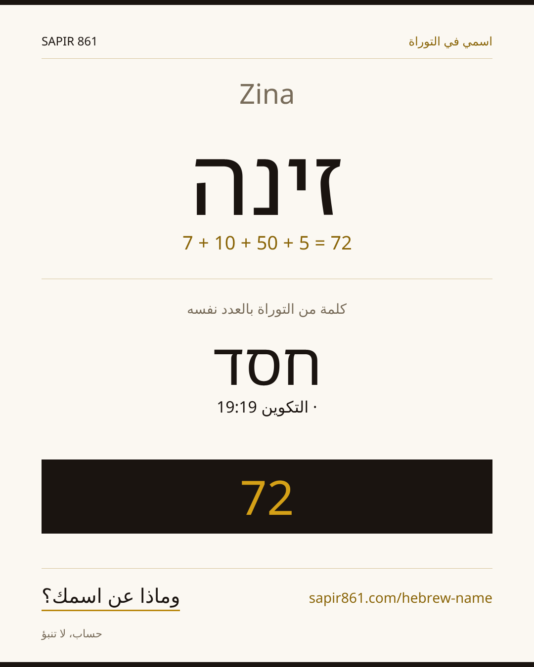 Zina — זינה