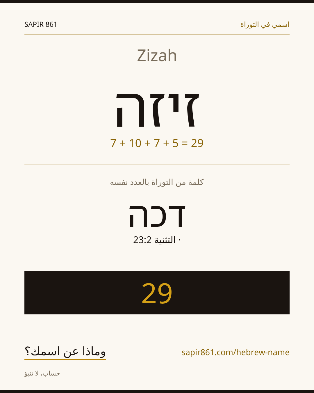 Zizah — זיזה
