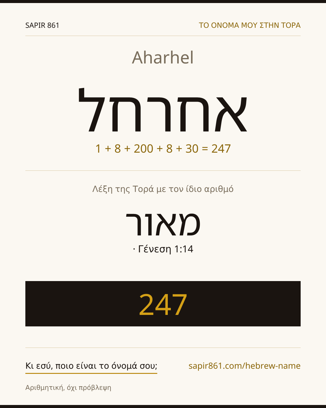 Aharhel — אחרחל
