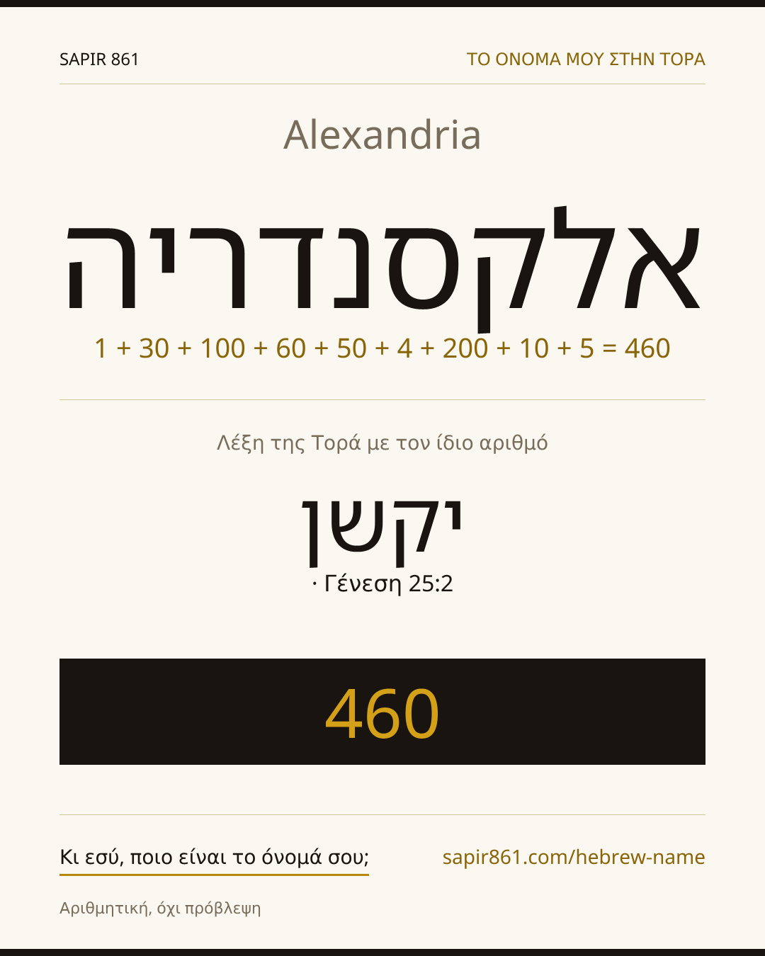 Alexandria — אלקסנדריה