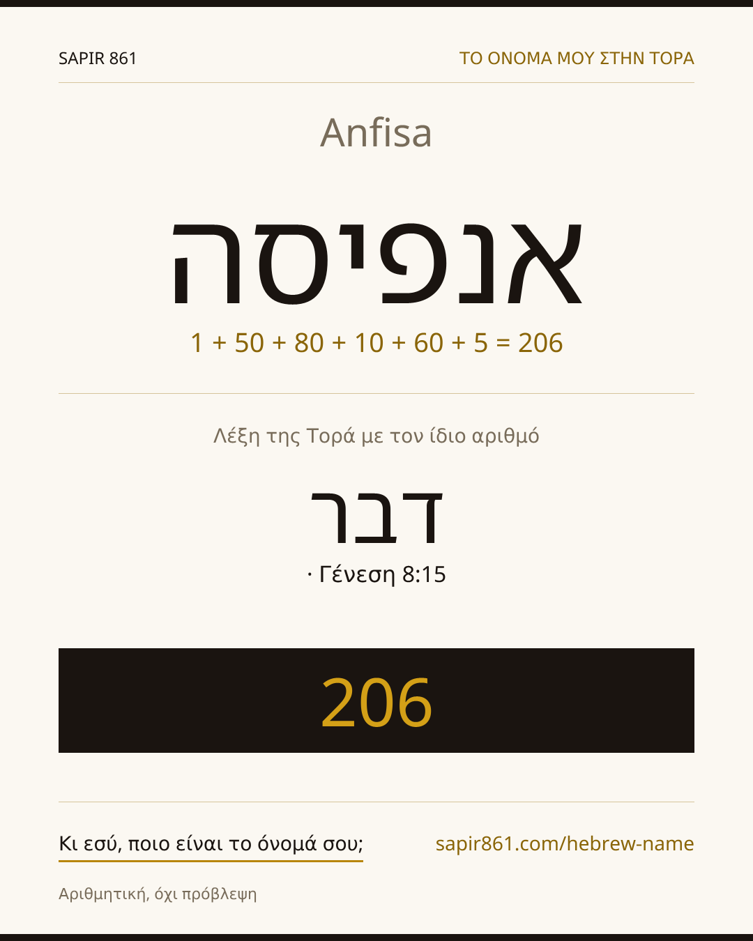 Anfisa — אנפיסה