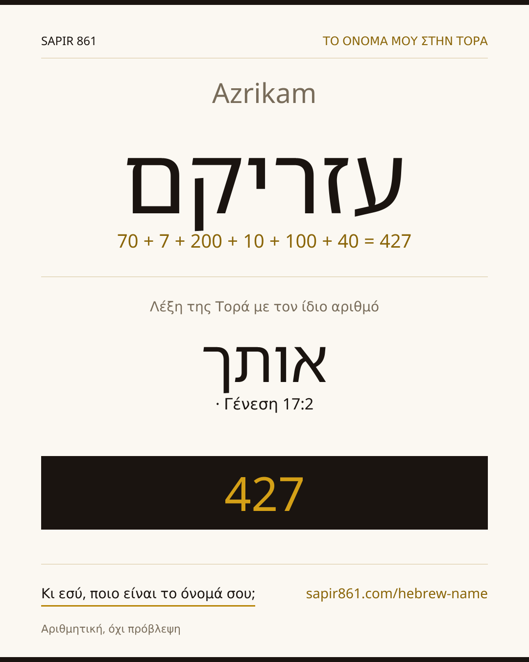 Azrikam — עזריקם
