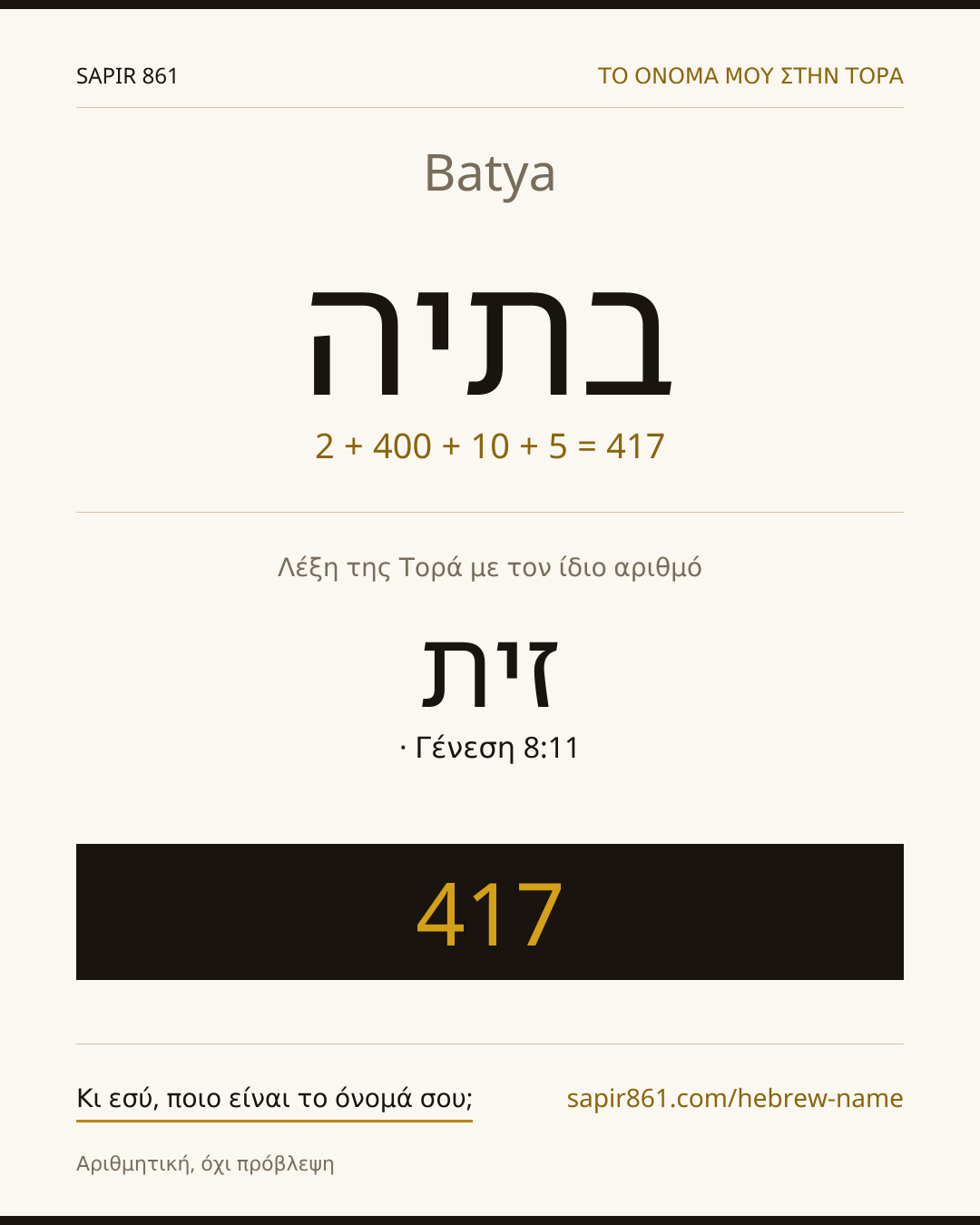 Batya — בתיה