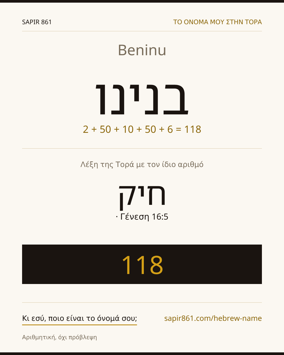 Beninu — בנינו