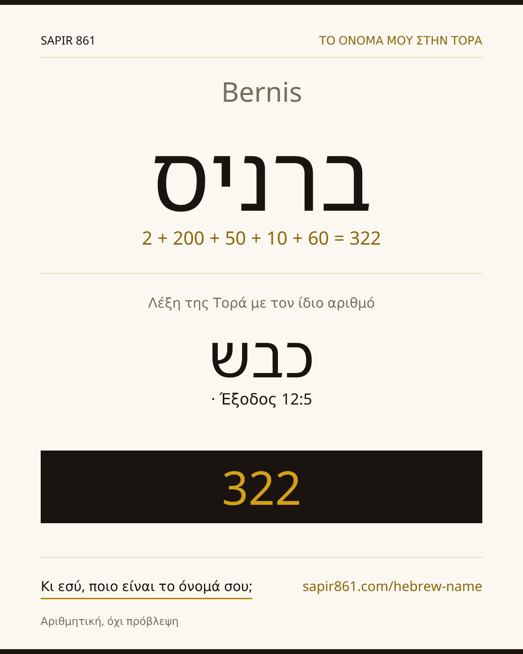 Bernis — ברניס