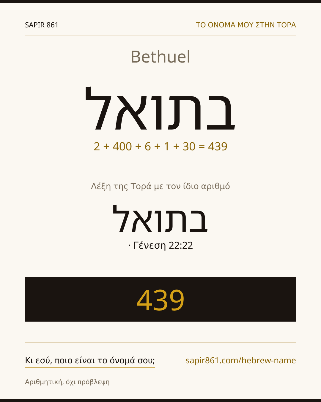 Bethuel — בתואל