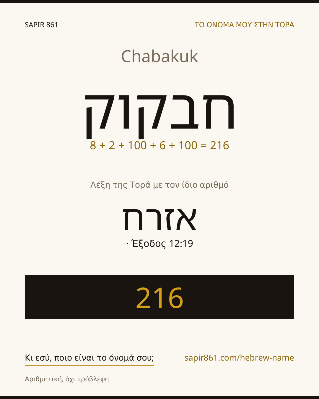 Chabakuk — חבקוק