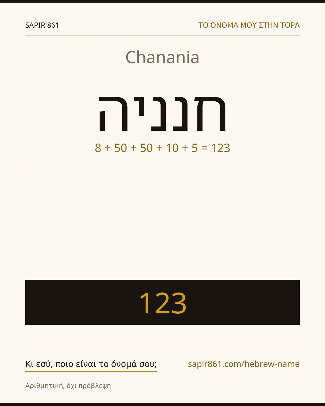Chanania — חנניה