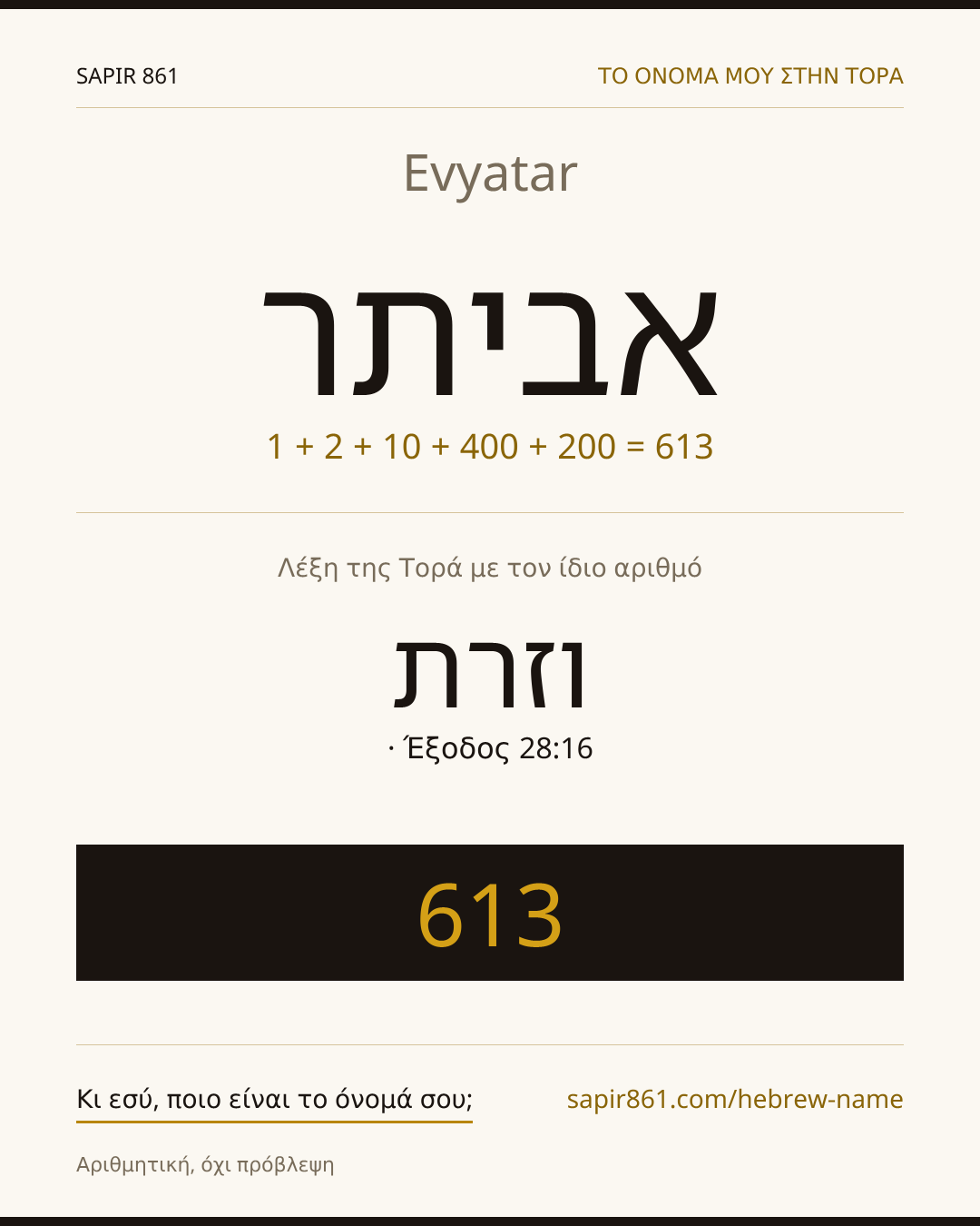 Evyatar — אביתר
