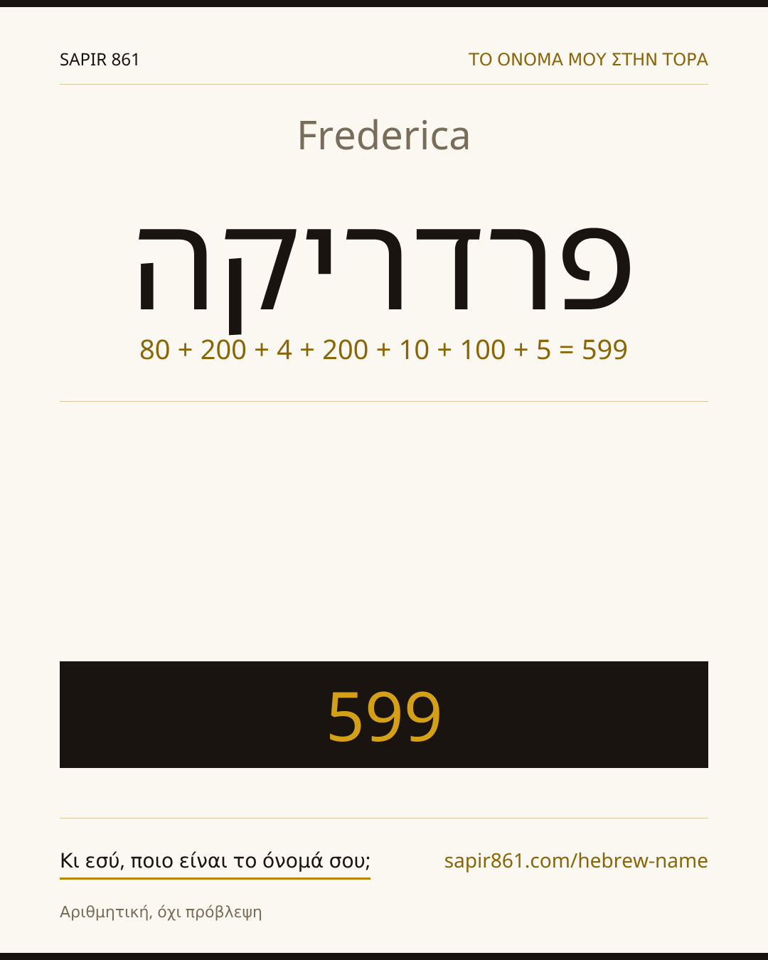 Frederica — פרדריקה