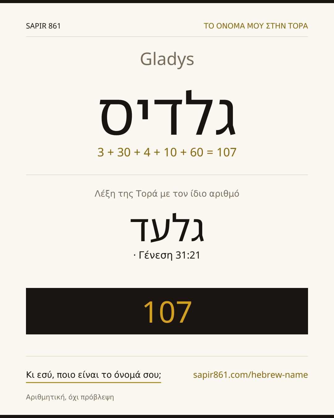 Gladys — גלדיס